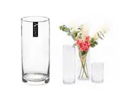bulk 6 Glass Cylinder Vase Flower 12x30cm