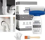Transparent Waterproof Coating,Waterproof Agent Spray | with Brush and Gloves, High-Adhesion, Repair Materials for Basement Cracks Gutters Concrete Shed
