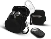 Galaxy Buds Pro3 case with SmartTag Holder Tracker/SmartTag for Galaxy Buds3 / Android Airtag/Samsung SmartTag Galaxy Tracker/AirTag for Android (Black)