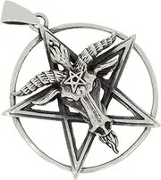 [AFP] Baphomet Pentagram Pendant 925 Sterling Silver AS-788, Sterling Silver, No Gemstone
