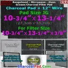 Range Hood Charcoal Filter Pad Broan 99010308 BPSF30 GE WB02X10707 QS WS JV5 JG