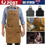 Waxed Canvas Tool Work Shop Apron Heavy Duty Woodworking Chef Workshop Unisex