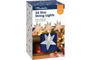 Mirabella Christmas 24 Star String LED Lights 2.3m Warm White each
