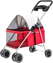 Pet Stroller The Pet Stroller is Detachable, Lightweight and Foldable. The Dog Stroller is Fully Enclosed and Available. Small Pet Stroller(Red)