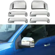 Rearview Mirror Cover Door Handle Shell Trim Decor Bezel Chrome For Ford F15015+ (for: Ford)