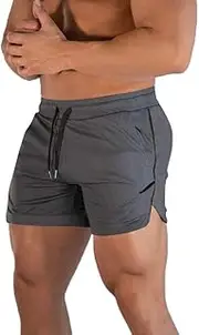 [FLYFIREFLY] Men's Gym Workout Shorts Running Lightweight Athletic Short Pants Bodybuilding Training