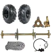 810mm Rear Axle Kit 6" Wheels Brake Assembly for Go Kart Quad Trike Buggy