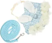 MINAOLULUS 1Set Adorable Pet Rabbit Clothes with Harness and Leash Bunny Vest Outfit for Special Occasions and Photos Stylish Rabbit Apparel