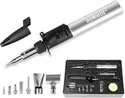 DOMINOX Butane Soldering Iron Kit, Portable Cordless Soldering Iron and Butane Heat Gun Rapid Heat Up, Mini Torch Welding Kit with Self-Igniting Adjustable Flame（Butane Gas Not Included）