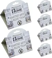 6 Pieces Pantry Moth Traps with Pheromones Moth Glue Trap Sticky Indoor Fly Trap Effective Safe Sticky Glue Trap for Food and Cupboard Moths for Kitchen
