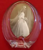 Mikasa Crystal "Concentric" Oval Picture Frame 9" Glass NIB