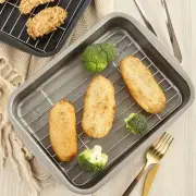 With Oil Filter Rack Broiler Pan Deepened Food Cooling Tray Baking Pan Even