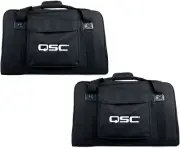 2x QSC CP12 Tote Padded CP12 Speaker Tote w/ Weather Resistant Heavy-Duty Nylon