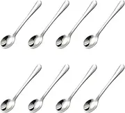 8 Pack Mini Stainless Steel Spoons for Spice Jars,7.5 cm Tiny Spoons, Cute Small Scoops for Spices, Salt