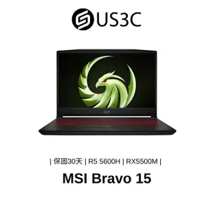MSI Bravo 15吋 FHD R5 5600H 8G 256GSSD RX5500M 電競筆電 獨顯筆電 二手品