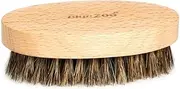 Men Oval Boar Bristle Beard Brush with Beech Handle Natural Color for Beard Care Cleansing and Scalp Massage