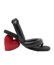 Square toe high heels 35 Black