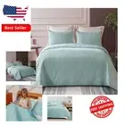 All-Season Lightweight California King Quilt Bedding Set - Soft Geometric Design