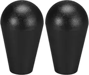 Ellipse Oval Joystick Head Rocker Ball Top Handle Arcade Game DIY Parts Replacement Black 2Pcs