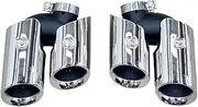 Accessories Stainless Steel Exhaust Tip Compatible For Porsche Macan 2019-2023 GTS Style Mufflers Tip Car Exhaust Tip Silver Tailpipe