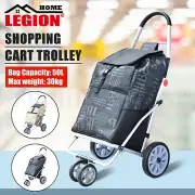 Aluminium Shopping Trolley Foldable Shopping Cart Grocery With Waterproof Bag