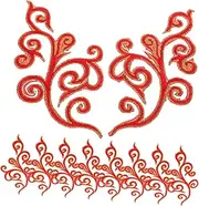 HOODANCOS 5 Pairs Vibrant Cloud Iron Patches of Chinese Style Embroidered Designs for Clothing Jackets and Accessories Versatile Appliques for Elegant Decoration