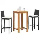 3-Piece Outdoor Bar Set Garden Patio Dining Pub Stools Barstools Chairs Table