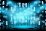 Baocicco 7x5ft Dreamy Stage Backdrop Stage Lighting Scene Photography Background Computer Screen Blue Light Dots Futuristic Dotted Blue and Black Background Portrait Studio Prop Drapes
