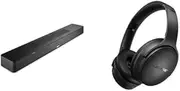 Bose Smart Dolby Atmos Soundbar, Bluetooth Soundbar Speaker with Voice Control and Amazon Alexa Built-in, Black with Bose QuietComfort Wireless Noise Cancelling Headphones, Black Bundle