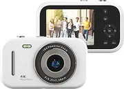 4K Digital Camera Portable Digital Video Camera 48MP 2.8 Inch IPS Screen 16X Built-in Battery Birthday Teens Students Friends White