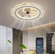 20 inch Low Profile Smart Ceiling Fan w/ Light 3000K-6000K Dimmable App/ Remote