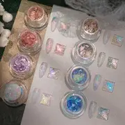 Padoma - Opal Nail Art Decoration 07 - Blue & White - One Size