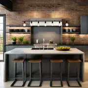 Fiona 7Lt LED Pendant Light in Black