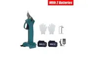 Cordless Electric Pruning Shears Secateur Rechargeable Branch Cutter W/ 2 Battery