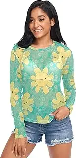 [RPLIFE] Kawaii Chibi Daisies Sheer Shirts, Sheer See Through Top S-XXL