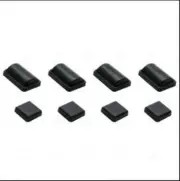 BLACK Rubber Feet Screw Cover 8 PACK + 3M Pads for Nintendo Wii Console System