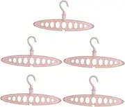 Alipis Space-Saving 5pcs Rotating Hangers Anti-Slip Coating Plastic Laundry Hangers for Home