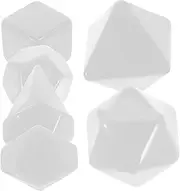 BRIGHTFUFU 7pcs Dice Set Learning Cubes Pocket Dices Plastic White