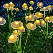 2 Pcs Solar Mushroom Pathway Light Outdoor Lawn Light Waterproof Garden Light Home Yard Camping Holiday Landscape Decoration Light