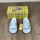 CROCS x Clueless Unisex NEW Classic Slides 11 42/43 Mineral Blue Sky Jibbitz