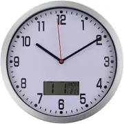 Calendar Clock Day Date Clock Digital Clock, Alarm Clock With HD Digital Photo Frame Silver