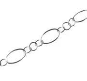 Perfect Polished Solid Sterling Silver Oval Chain 9 inches 10324