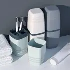Portable Cylinder Toothpaste Toothbrush Cup Storage Box Mouthwash Cup Wash Cup