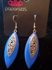 Paparazzi Jewelry Silver/ Blue Earrings # 13