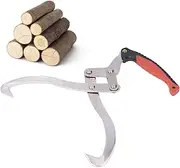 Log Tongs, 16.9 Inch Length Log Lifting Grapple for Truck ATV Tractor, Heavy Duty Skidding Tongs Hook Wooden Claw Suitable for Garden Wood Handling, 11.8 Inch Jaw Opening