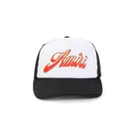 [Amiri] Amiri-Black Groovy Trucker Polyester Hat-Uomo OS OS