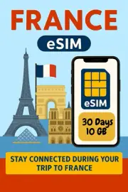 Best France esim Data Travel e sim High-Speed 5G/4G 30 Days 10 GB