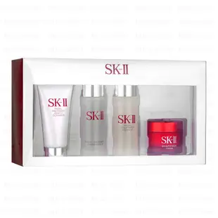 *SK-II 旅行四件組(潔面乳+化妝水+青春露+活膚霜)-國際航空版