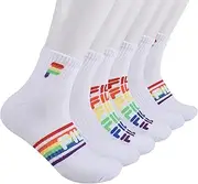[FILA] mens Striped Half Cushion Quarter Socks