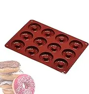Silicone Donut Pan for Baking,Donut Cake Making Mold - Non-Stick Design Dessert Making Tool for Pastries, Chocolates, Jellies, Candies, Puddings
